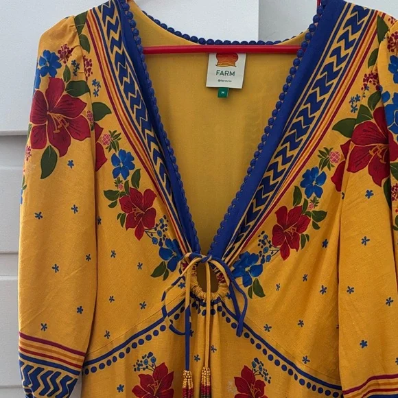 FARM Rio Yellow Floral Dress - Picture 5 of 10